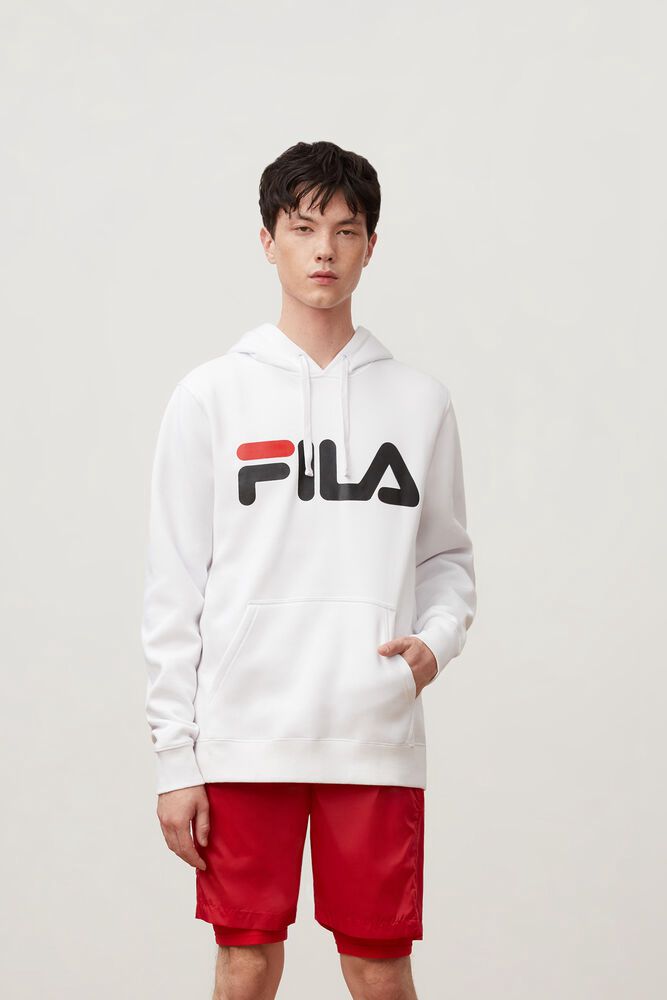 Fila Flori Hoodie White - Mens - 98465OJLE